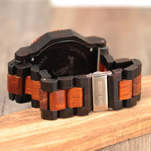 Load image into Gallery viewer, 51mm Big Size Men Watch BOBO BIRD relogio masculino Wooden Quartz Top Luxury Watches for Dad Gift reloj mujer Accept Logo
