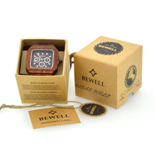 Load image into Gallery viewer, BEWELL Women Men Elegant Colorful Bamboo Wood Watch Waterproof Fashionable Quartz Wrist Watch (with Gift Box)