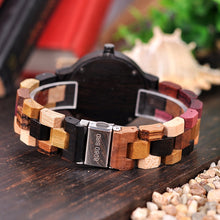 Load image into Gallery viewer, BOBO BIRD Bamboo Wooden Lover Couple Watches Men Show Date Ladies Wristwatch Women Quartz Male bayan kol saati Gift in Wood Box