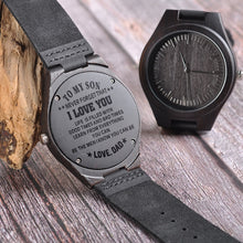 Load image into Gallery viewer, BOBO BIRD Engraving Men Watches Family Gifts for Son DAD MOM Men's Quartz Women Wristwatch logo for Boyfriend Engrave Logo D26