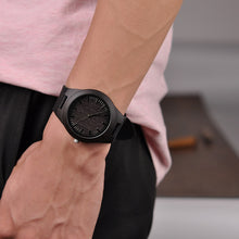 Load image into Gallery viewer, BOBO BIRD Engraving Men Watches Family Gifts for Son DAD MOM Men's Quartz Women Wristwatch logo for Boyfriend Engrave Logo D26