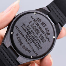 Load image into Gallery viewer, BOBO BIRD Engraving Men Watches Family Gifts for Son DAD MOM Men's Quartz Women Wristwatch logo for Boyfriend Engrave Logo D26