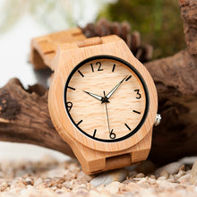Load image into Gallery viewer, BOBO BIRD L-D27 Luminous Hand Natural All Bamboo Wood Watches Top Brand Luxury Men Watch with Japanese Movement For Gift