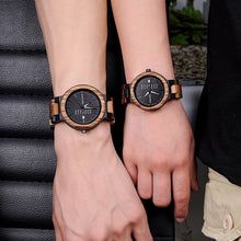 Load image into Gallery viewer, BOBO BIRD Luxury Wood Men Watch relogio masculino Designer Auto Date Colors Watches for Men Handmade Quartz Wristwatch C-P14- 1