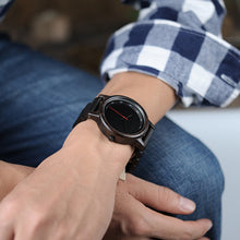 Load image into Gallery viewer, BOBO BIRD Male High Quality wrist Watch Bamboo Wooden Watches Men in gift box custom logo erkek kol saati