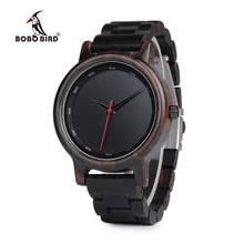 Load image into Gallery viewer, BOBO BIRD Male High Quality wrist Watch Bamboo Wooden Watches Men in gift box custom logo erkek kol saati