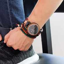 Load image into Gallery viewer, BOBO BIRD Men Watch Luxury Brand Wood Timepieces Week Date Display Quartz Watches Great Gifts relogio masculino Drop Shipping