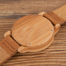 Load image into Gallery viewer, BOBO BIRD Mens Watches Top Brand Luxury Women Watch Wood Bamboo Wristwatches with Leather Strap relogio masculino DROP SHIPPING