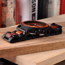 Load image into Gallery viewer, BOBO BIRD Wooden Men Watches Relogio Masculino Top Brand Luxury Stylish Chronograph Military Watch Great Gift for Man OEM
