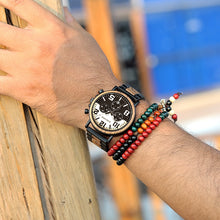 Load image into Gallery viewer, BOBO BIRD Wooden Stainless Steel Watch Men Water Resistant Timepieces Chronograph Quartz Watches relogio masculino Men's Gifts