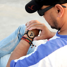 Load image into Gallery viewer, BOBO BIRD Wooden Watch Men erkek kol saati Luxury Stylish Wood Timepieces Chronograph Military Quartz Watches in Wood Gift Box