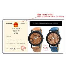 Load image into Gallery viewer, Fashion Luxury Imitation Wood Grain Watch Men Women Simple Casual Leather Clocks Mens Watches Couple Sports Quartz Wristwatch