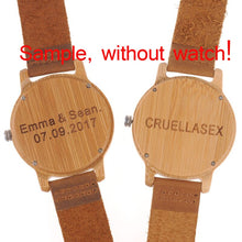Load image into Gallery viewer, Personality Creative Design Logo MESSAGE Engraved Carved Customize ONLY Logo cost Laser Charge No Watch