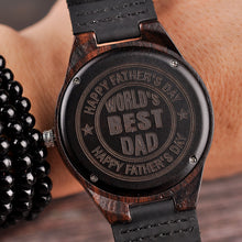 Load image into Gallery viewer, Personalized Engraved Wooden Watches Gifts For Dad,,Mom, friends, Birthday,Anniversary Day,Groomsman Gift