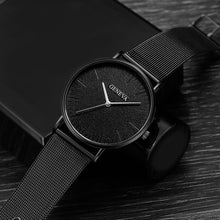 Load image into Gallery viewer, Top Brand Luxury Quartz Watch men Casual Black Japan quartz-watch stainless steel Wooden Face ultra thin clock male New #4M28#F