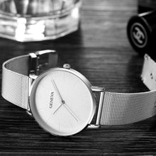Load image into Gallery viewer, Top Brand Luxury Quartz Watch men Casual Black Japan quartz-watch stainless steel Wooden Face ultra thin clock male New #4M28#F