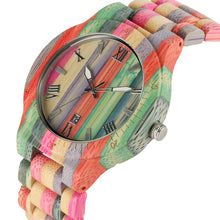 Load image into Gallery viewer, Unique Colorful Men Bamboo Watches Lovers Handmade Natural Wooden Bracelet Quartz Analog Luxury Wristwatches Ideal Gifts Items