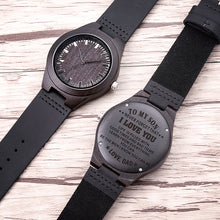 Load image into Gallery viewer, Wood Engraving Men Watch Family Gifts Personalized Watches Special Groomsmen Present a Great Gift for Men Drop Shipping