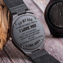 Load image into Gallery viewer, Wood Engraving Men Watch Family Gifts Personalized Watches Special Groomsmen Present a Great Gift for Men Drop Shipping