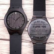 Load image into Gallery viewer, Wood Engraving Men Watch Family Gifts Personalized Watches Special Groomsmen Present a Great Gift for Men Drop Shipping