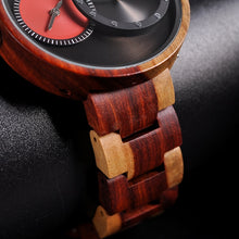 Load image into Gallery viewer, relogio masculino BOBO BIRD Watch Men 2 Time Zone Wooden Quartz Watches Women Design Men's Gift Wristwatches In Wooden Box W-R10