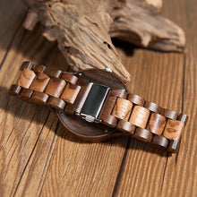 Load image into Gallery viewer, relogio masculino BOBO BIRD Wood Men Watch Zabra Wooden Timepieces Quartz Watches for Men Watch in Gift Box Accept Drop Shipping