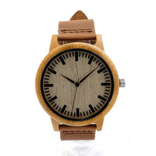 Load image into Gallery viewer, BOBO BIRD Mens Watches Top Brand Luxury Women Watch Wood Bamboo Wristwatches with Leather Strap relogio masculino DROP SHIPPING